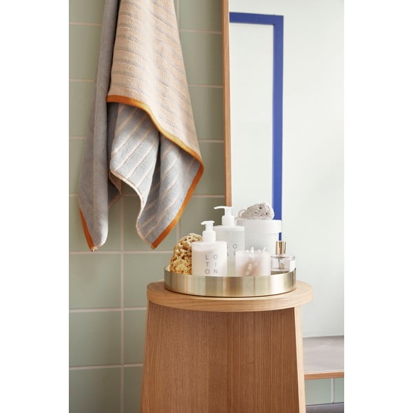 Asciugamano da bagno in cotone blu-arancio Dora, 70 x 140 cm - Hübsch-image-3