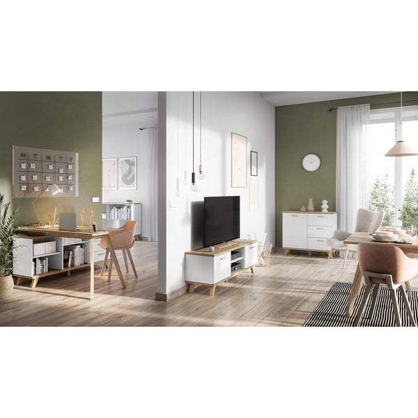 Tavolo da lavoro in rovere 144x145 cm Oslo - Germania-image-3