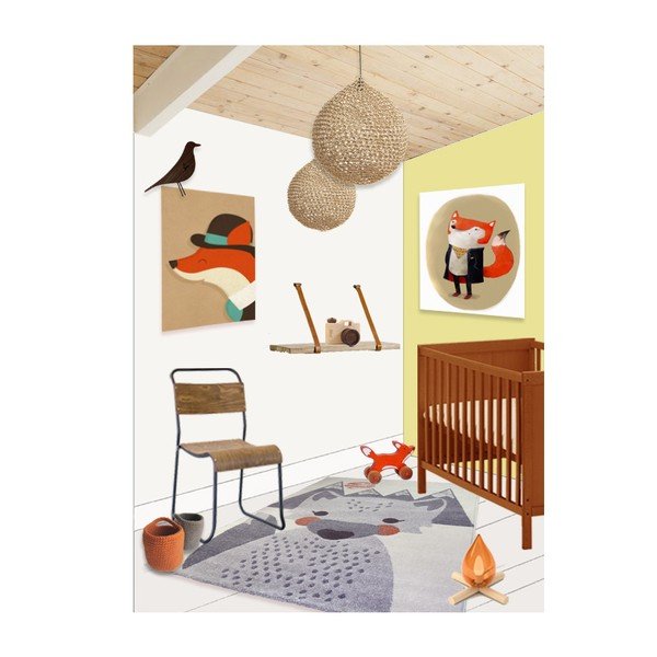 Tappeto per bambini , 100 x 150 cm Mr. Fox - Nattiot-image-3