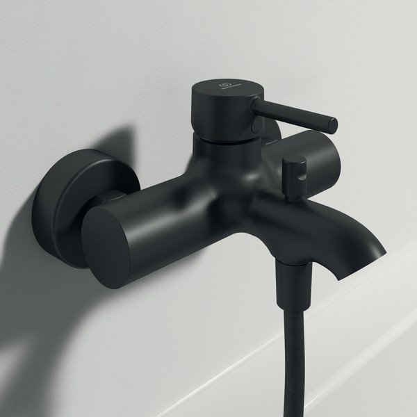 Rubinetto per vasca da bagno nero opaco a muro Silk Black - Ideal Standard-image-1