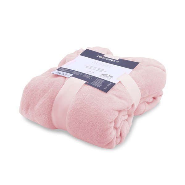 Accappatoio Robby unisex rosa in microfibra, taglia L - DecoKing-image-2
