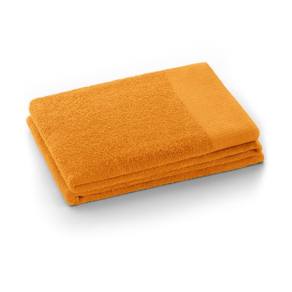 Set di asciugamani per viso e corpo tipo terry arancioni in cotone 10 pz Amari – Restilo-image-2