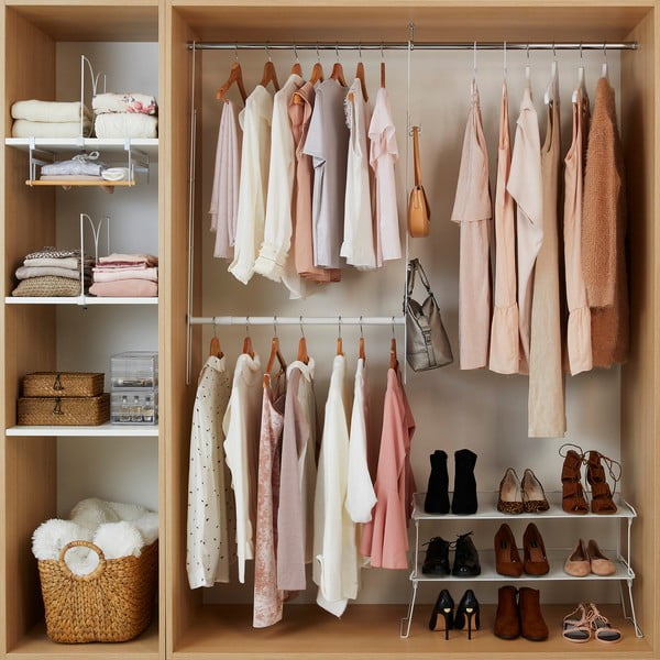 Set di 2 scale e asta porta abiti espandibile Muro - Compactor-image-2