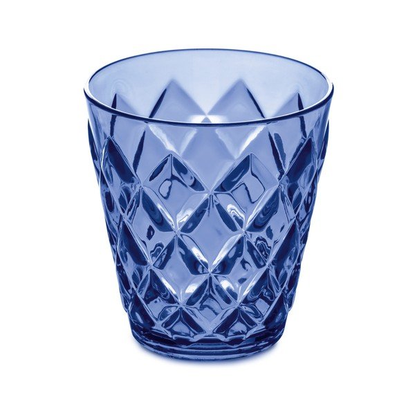 Modrá plastová sklenice Tantitoni Crystal, 200 ml