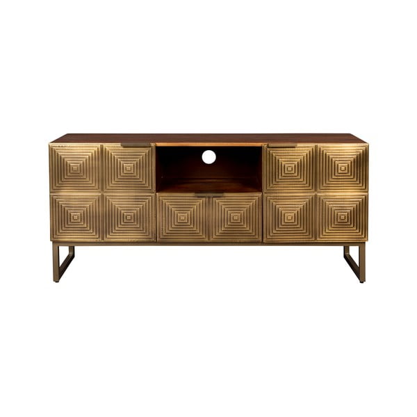 Tavolo TV in legno di mango color oro 40x60 cm Volan - Dutchbone