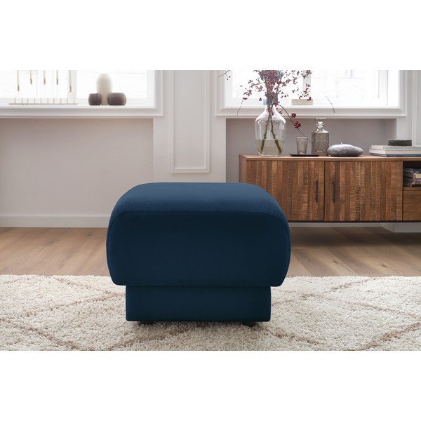Pouf blu scuro Bourbon - Bobochic Paris-image-1