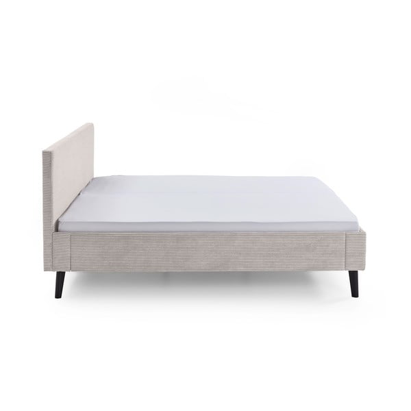 Letto matrimoniale imbottito beige rete non inclusa 180x200 cm Avola – Meise Möbel-image-3