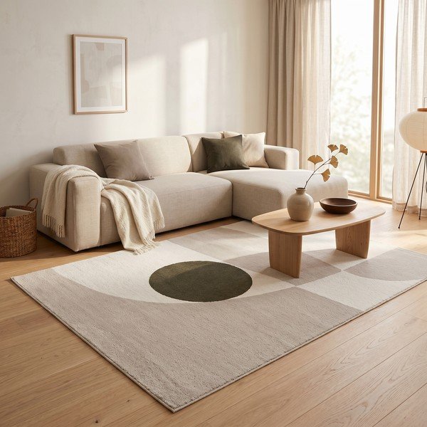 Tappeto beige/crema 120x170 cm Martini - ESTE-image-3