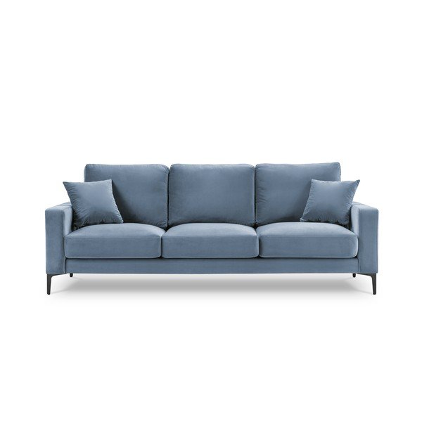 Divano in velluto azzurro, 220 cm Harmony - Kooko Home