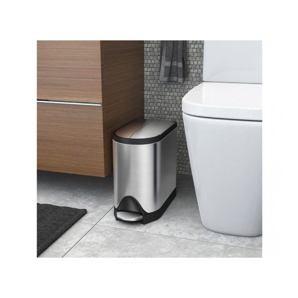 Stříbrný matný pedálový koš simplehuman Butterfly, 10 l-image-2