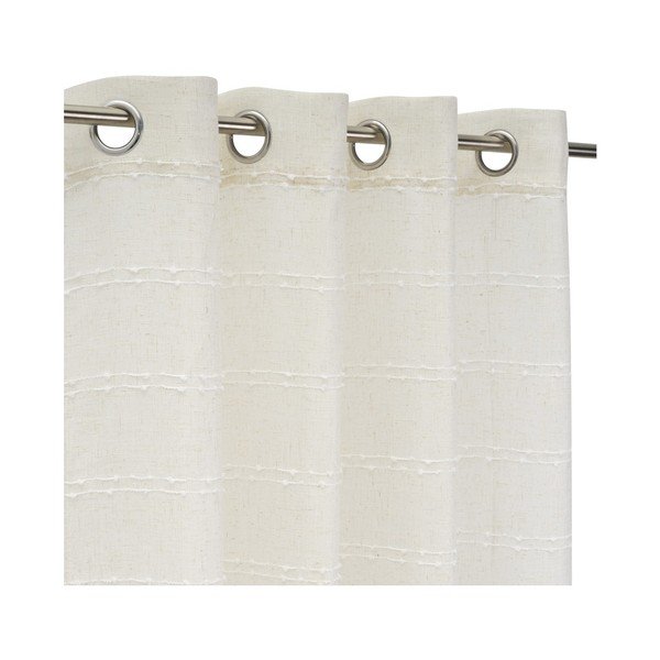 Tenda bianca/beige in misto lino 140x260 cm Nodes – Casa Selección-image-2