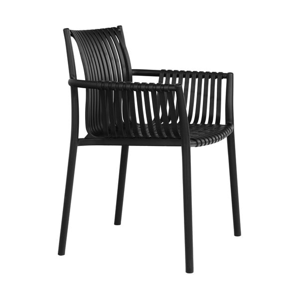 Set di 2 sedie nere da giardino in plastica Tulsa - House Nordic-image-3