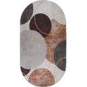 Tappeto lavabile marrone e crema 80x120 cm Oval - Vitaus