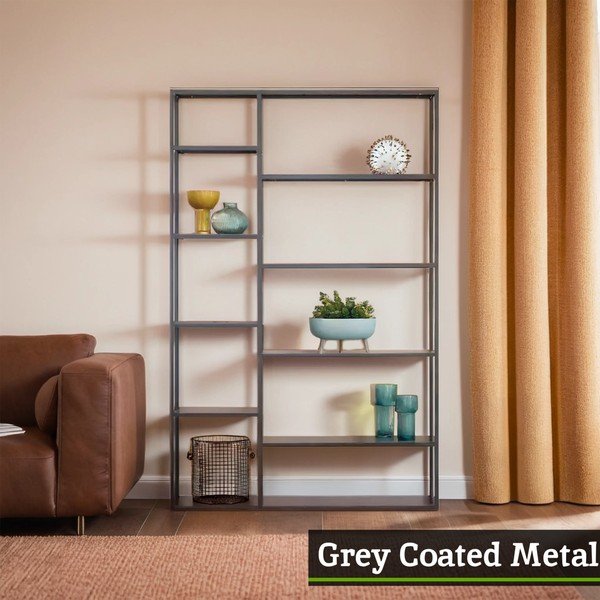 Scaffale grigio in acciaio 120x188x30 cm Acero – Premier Housewares-image-2