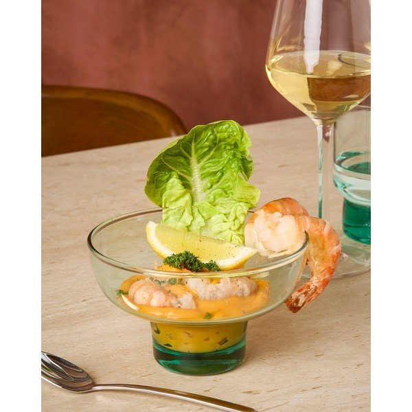 Calice per il gelato verde in vetro riciclato 6 pz 400 ml Revera – BonBistro-image-1