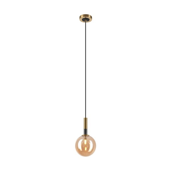 Lampada a sospensione color oro con paralume in vetro ø 15 cm Rollo - LAMKUR