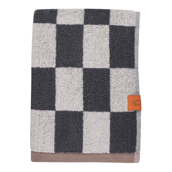 Set di asciugamani tipo terry color antracite/beige in cotone organico 2 pz 40x55 cm Retro – Mette Ditmer Denmark