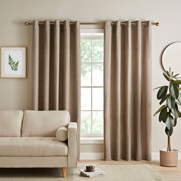 Tende beige in set da 2 168x183 cm - Catherine Lansfield-image-1