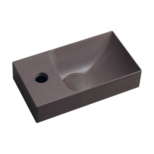 Lavabo in marrone scuro in calcestruzzo 31x17 cm Piccolino – Sapho