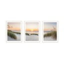 Quadri in set di 3   30x40 cm Sunrise on the Beach  