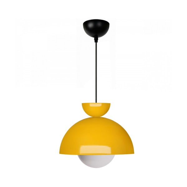 Lampadario giallo con paralume in metallo ø 25 cm Arta – Opviq lights