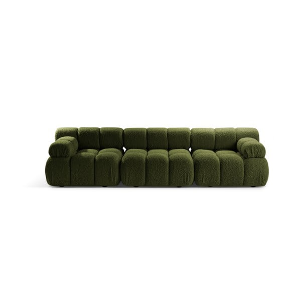 Divano componibile verde in tessuto bouclé 282 cm Bellis - Micadoni Home