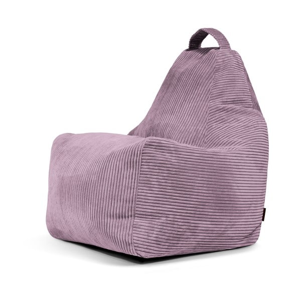Puof a sacco viola con rivestimento in velluto a coste Play Amuse – SLOWDOWN