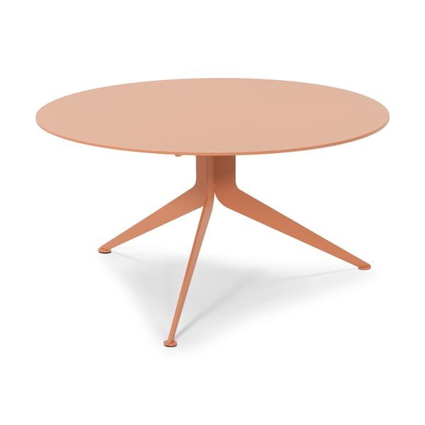 Tavolino rotondo in metallo color salmone ø 78 cm Daley - Spinder Design