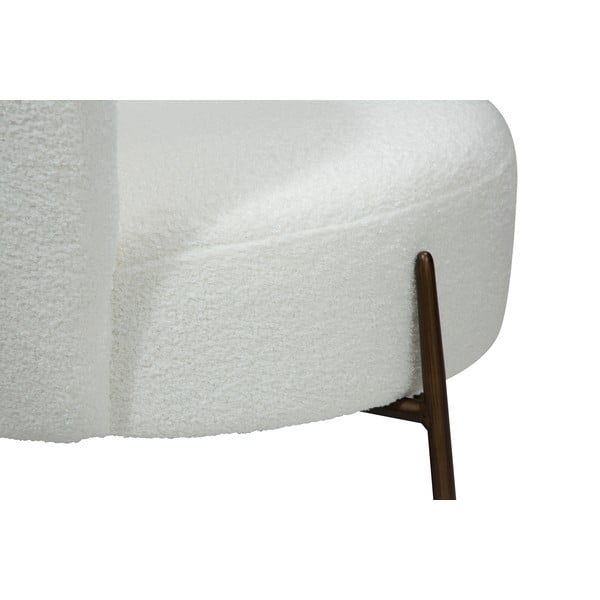 Poltrona bianca in tessuto bouclé Orbit - DAN-FORM Denmark-image-1