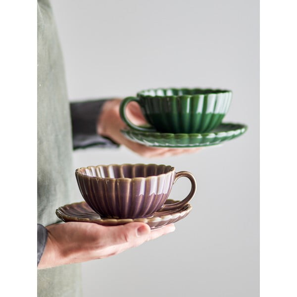 Tazzina per cappuccino viola in gres 220 ml Latina – Bloomingville-image-1