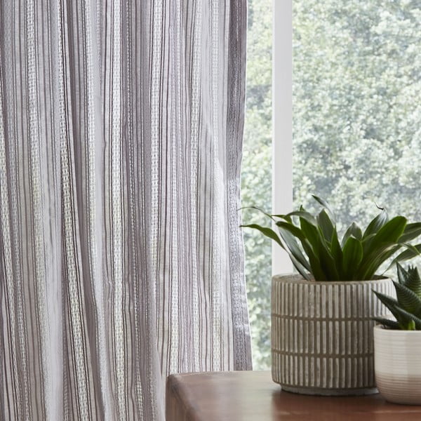 Tende grigie in set di 2 pezzi 229x140 cm Zofia Broderie Anglaise - Pineapple Elephant-image-2