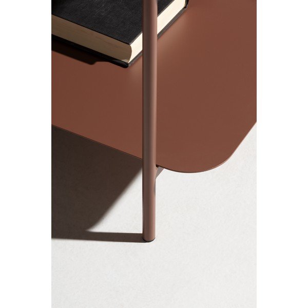 Tavolino da salotto color terracotta in metallo 70x73 cm Beatrix – MOME-image-2