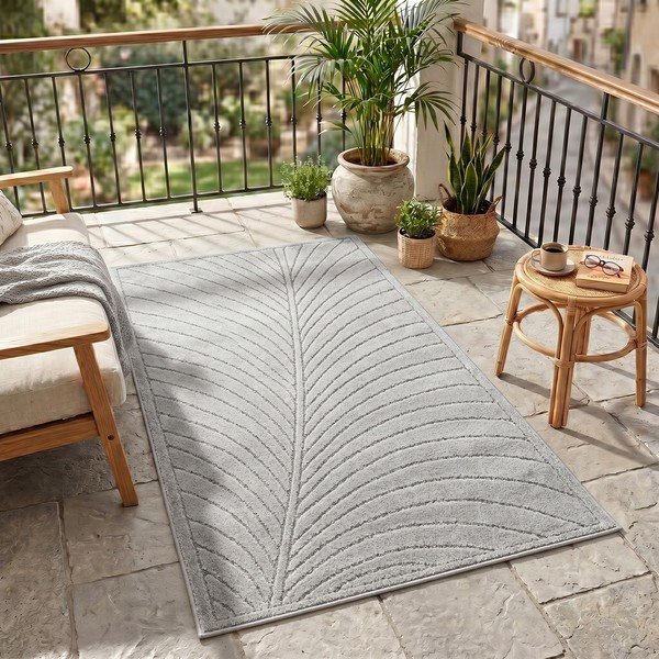 Tappeto da interno/esterno argentato 80x150 cm Nova 1204 – Ayyildiz Carpets-image-1
