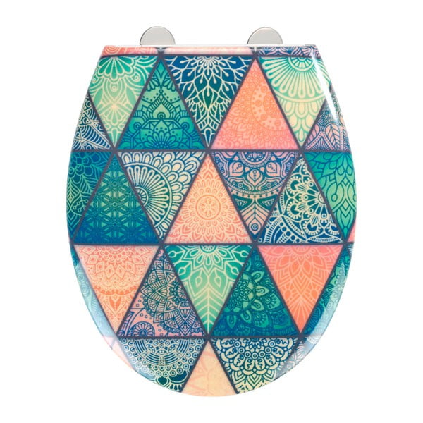 Sedile per wc con chiusura facilitata Easy , 44,5 x 37 cm Geometry - Wenko