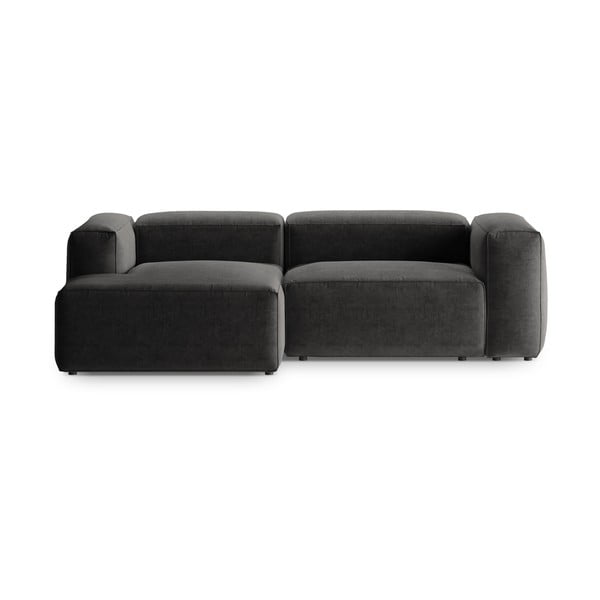 Divano angolare grigio scuro (con penisola a sinistra/con chaise lounge) Bergamo – Cosmopolitan Design