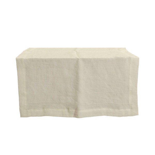 Tovaglia panna in cotone e lino , 45 x 135 cm Pure Menorca - Tierra Bella