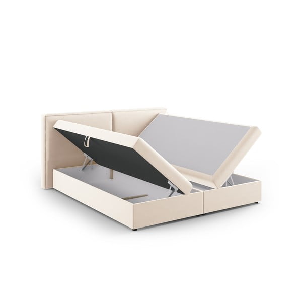 Letto boxspring crema con contenitore 180x200 cm Arendal - Cosmopolitan Design-image-2