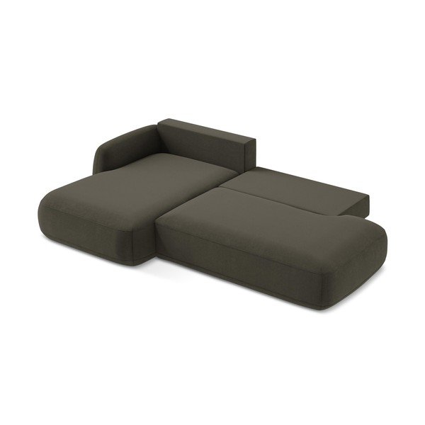 Divano angolare marrone allungabile (con penisola a sinistra/con chaise lounge) Hale – Makamii-image-3