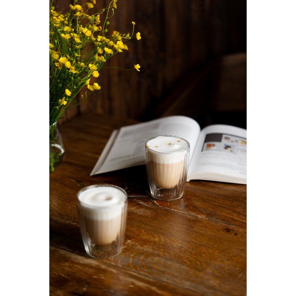 Tazze in set per cappuccino in vetro 2 pz 250 ml Livio Duo – Vialli Design-image-1