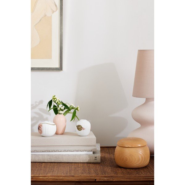 Vasi in porcellana dipinti a mano bianco/rosa in set di 3 pezzi Hammershøi - Kähler Design-image-1