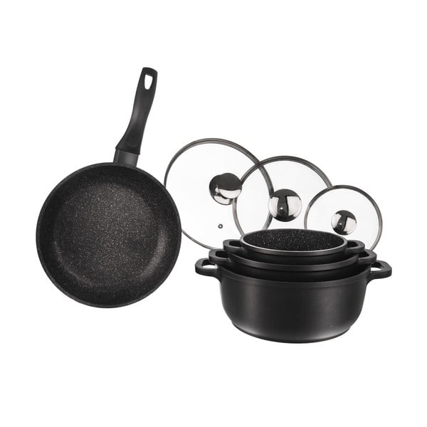 Set di pentole da 4 pezzi con 3 coperchi in vetro Grande - Orion-image-3