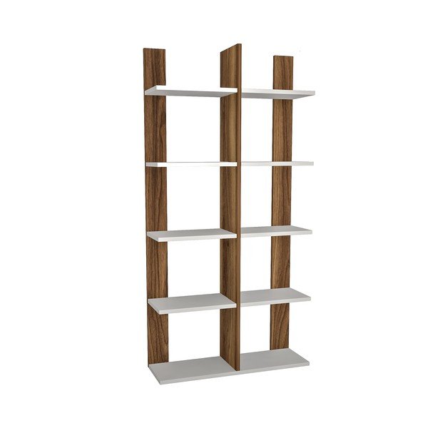 Libreria bianca naturale in pino decorato 75x150 cm Era - Gauge Concept