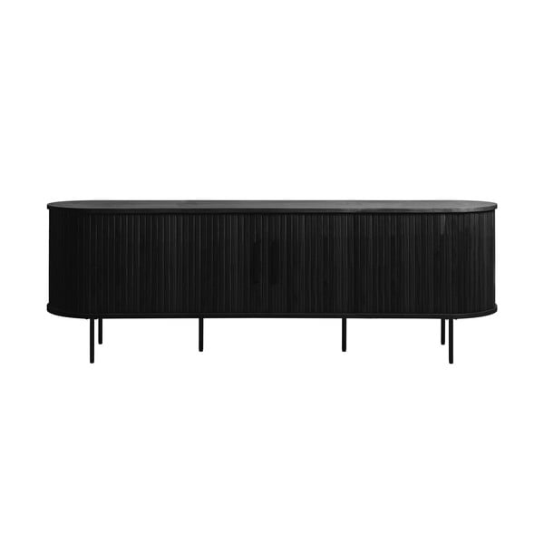 Tavolo TV nero in rovere 56x180 cm Nola - Unique Furniture