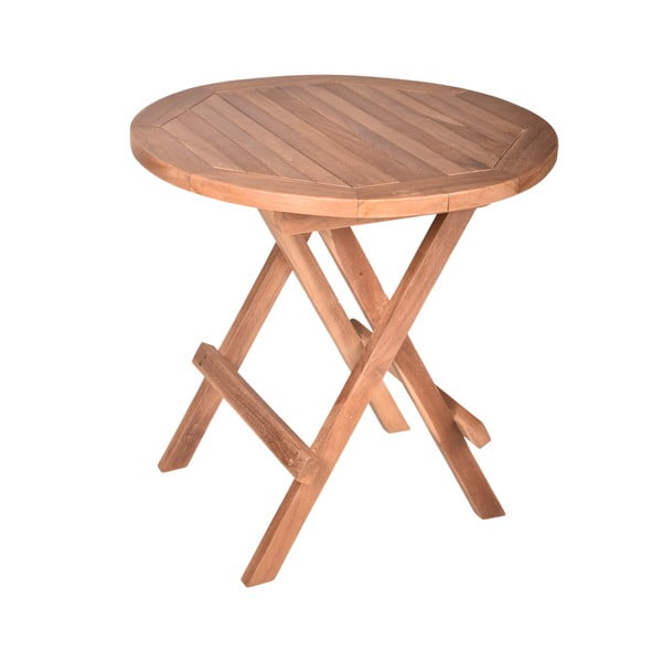 Tavolino da giardino rotondo in teak massiccio ø 50 cm Mitan – Garden Pleasure