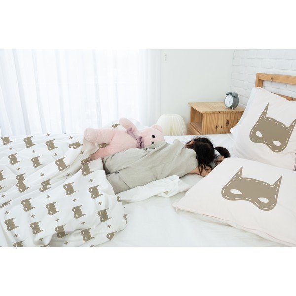Biancheria da letto singola per bambini in cotone sateen 135x200 cm Batboy - Butter Kings-image-1