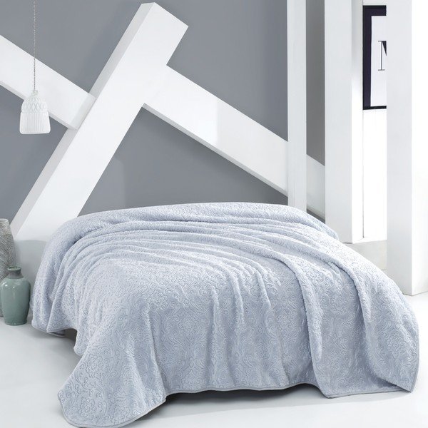 Coperta Marie Claire Jannie blu, 240 x 220 cm - Marie Claire Home