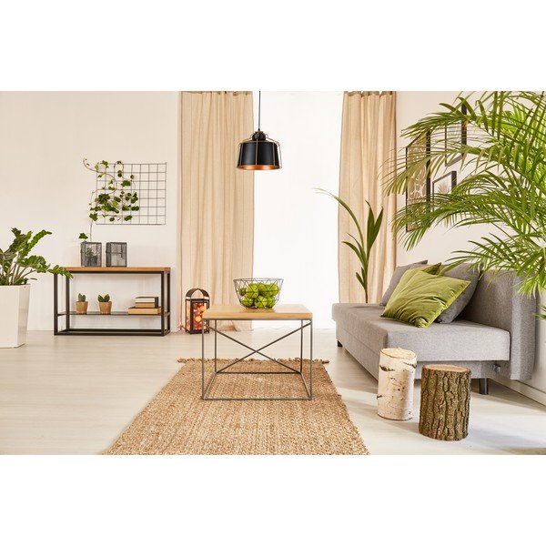 Lampadario nero con paralume in metallo ø 32 cm Goa - GTV-image-1