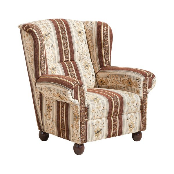 Poltrona con motivo marrone Monarch Chenille - Max Winzer