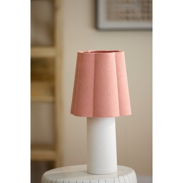 Lampada da tavolo color salmone/color crema con paralume in tessuto (altezza totale 50 cm) Musaby – Light & Living-image-2