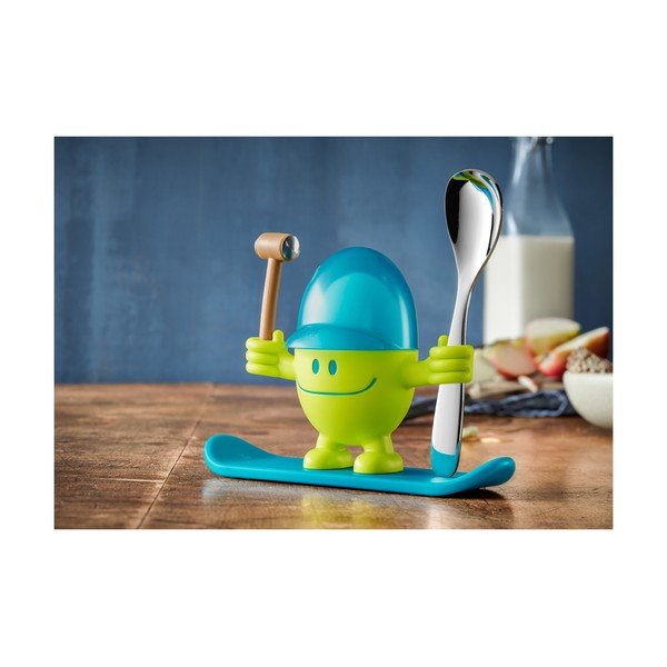 Portauovo blu-verde con cucchiaio Cromargan® Mc Egg McEgg - WMF-image-1